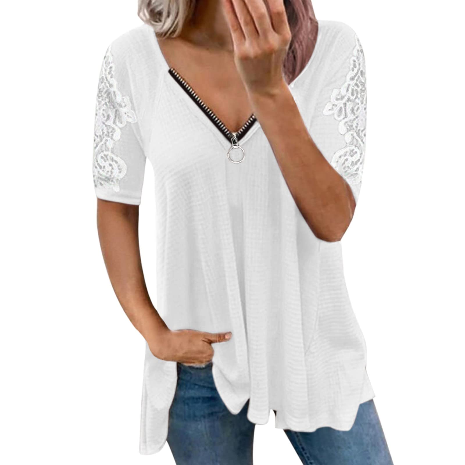 Trendy Plus Size Oversized Long Sleeve Blouse Hoodie for Women - Vintage Graphic Print Cute Summer Tops - Dressy Casual Wear for Outings, Work & Date Nights - White Large (Z8)