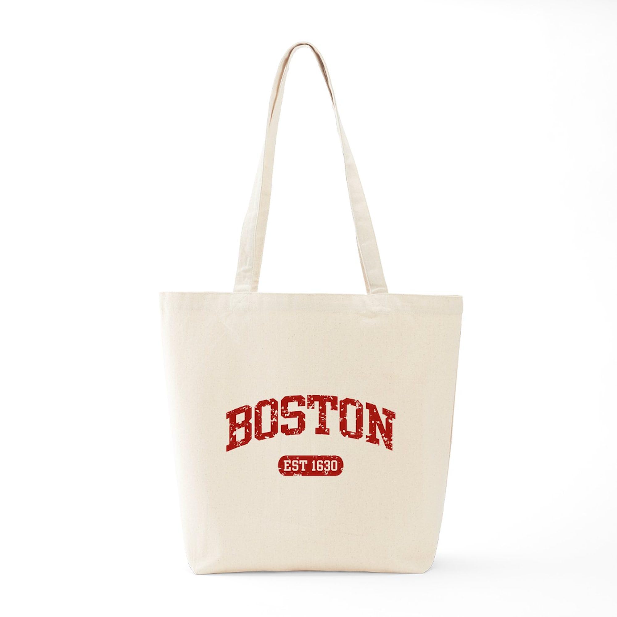 Boston EST 1630 Natural Canvas Tote Bag - Eco-Friendly Reusable Shopping Bag for Groceries, Beach & Daily Use | CafePress