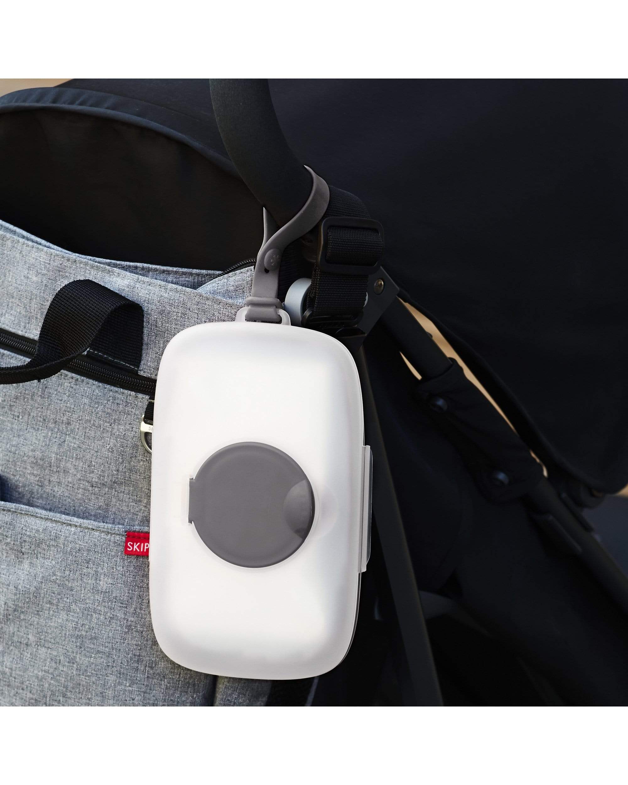 Skip Hop Grab & Go Snug Seal Wipes Case - Portable Baby Wipes Holder for Diaper Bags, Strollers & On-The-Go Parenting - Perfect for Travel, Daycare & Outdoor Adventures