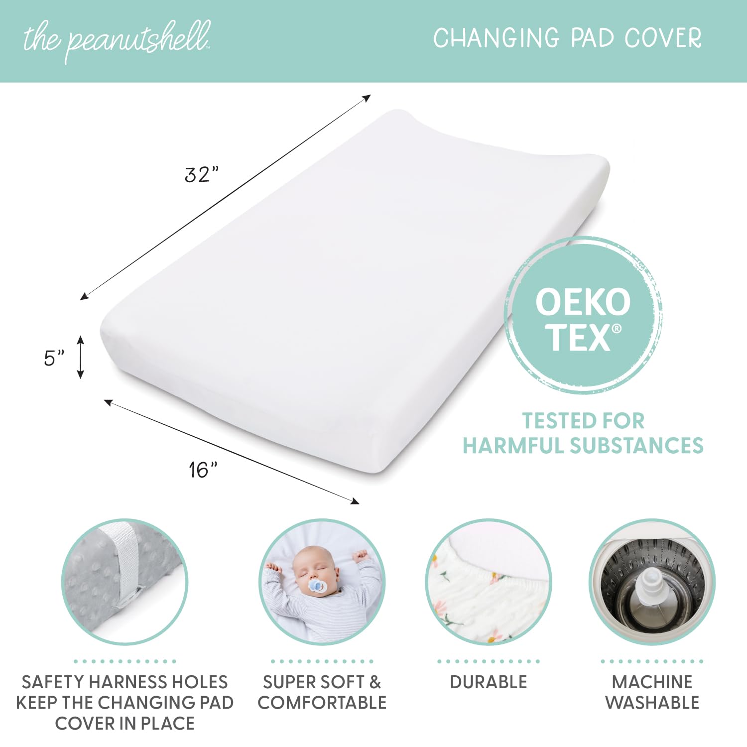 Peanutshell Baby Changing Pad Cover for Girls - Soft Minky Changing Table Sheet with Pink Floral Print, Boho Sunflower Daisy Nursery Decor - Perfect for Diaper Changes and Nursery Room Decoration