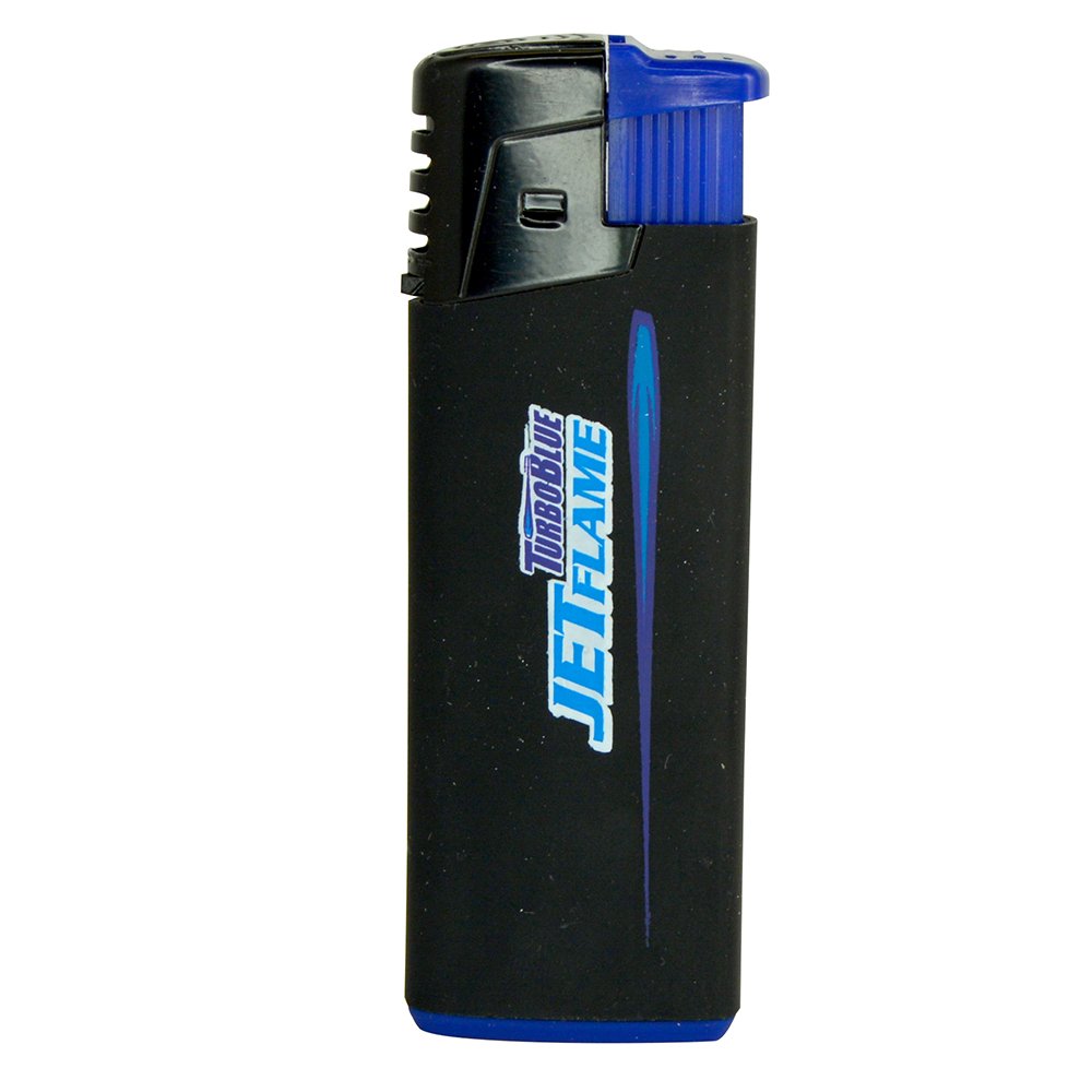 Turbo Blue Refillable Jet Flame Lighter - Powerful Windproof Butane Lighter for Cigars, Candles & Outdoor Use (1-Pack)