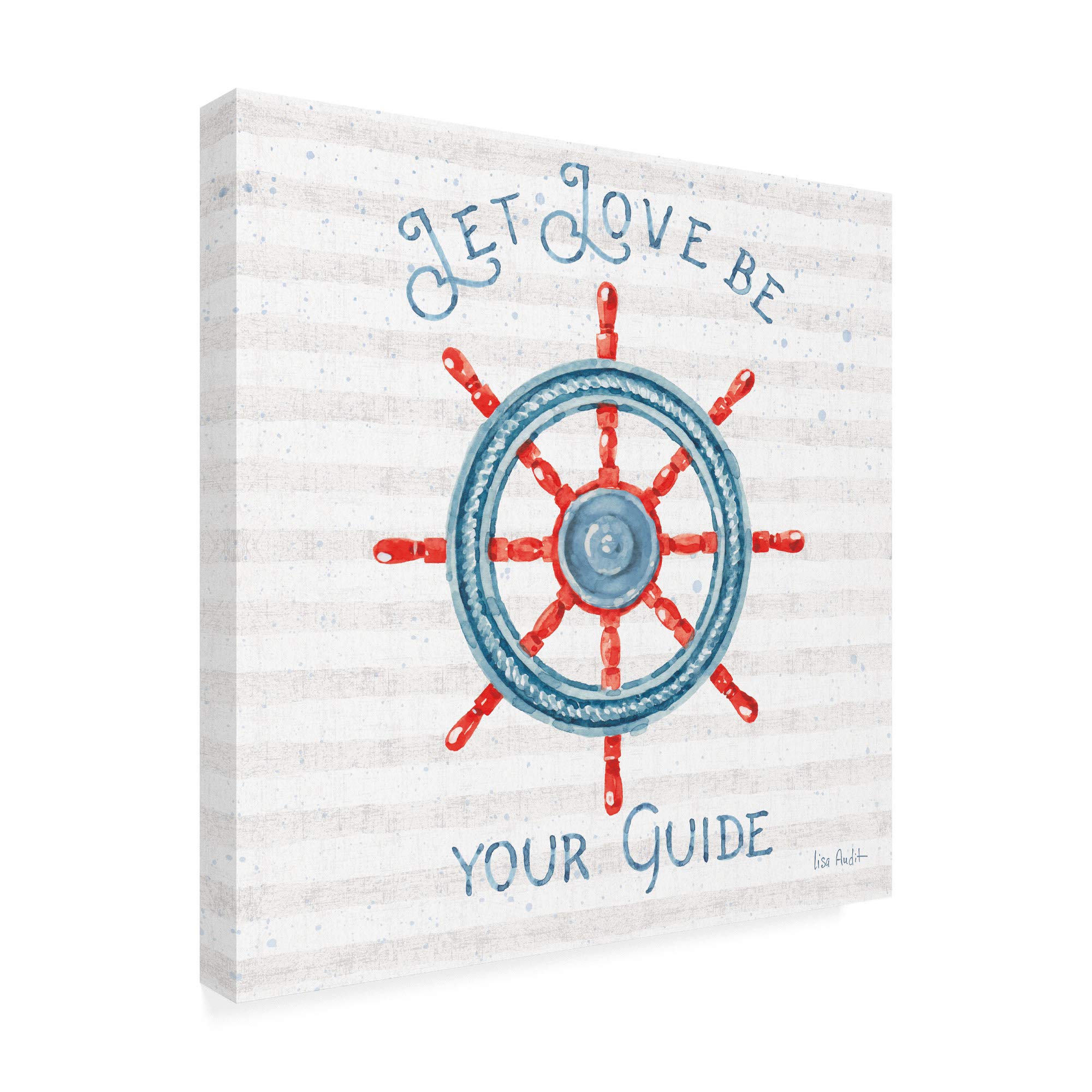 Trademark Fine Art Nautical Life V by Lisa Audit - 18x18 Canvas Wall Art - Coastal Home Decor for Living Room, Bedroom & Office