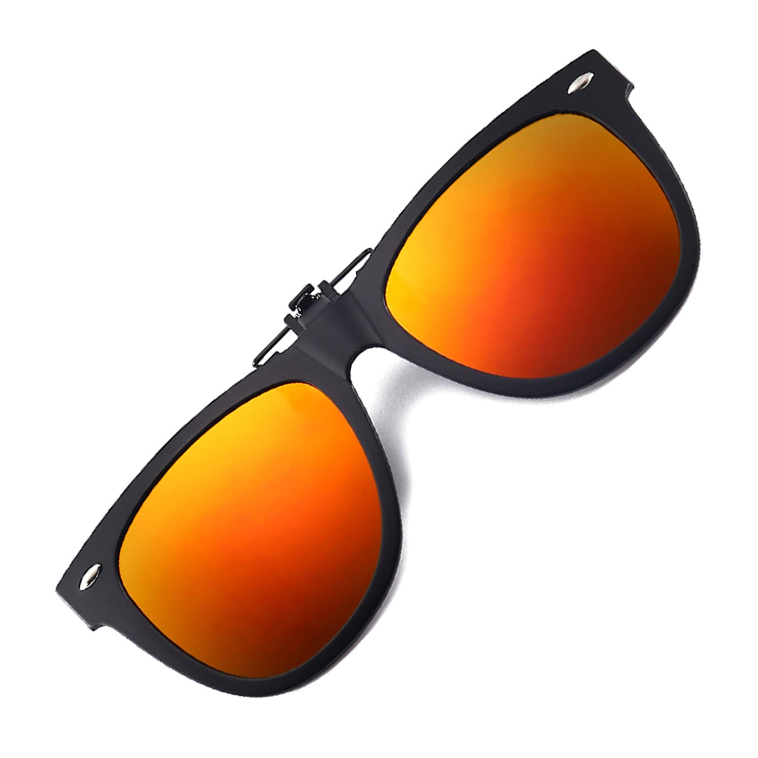 Magic Monster Polarized Clip-on Sunglasses - Unisex Anti-Glare Driving Sunglasses with Flip-Up for Prescription Glasses | Perfect for Driving, Outdoor Sports & Daily UV Protection