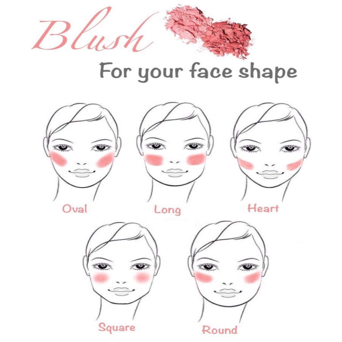 FIRSTZON 6-Color Shimmer Blusher Palette - Cool Tone Cheek Makeup Set for Contouring & Highlighting | Perfect for Everyday Glam & Special Occasions