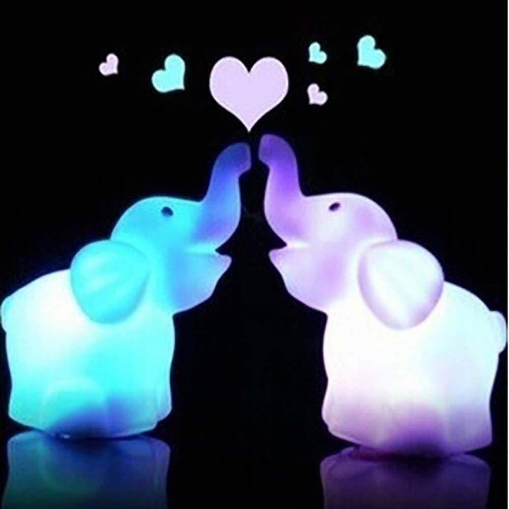 Adorable LED Elephant Night Light for Kids - 7 Color Changing with On/Off Switch | Perfect Nursery Decor, Bedroom Lighting & Soothing Gift for Babies & Toddlers