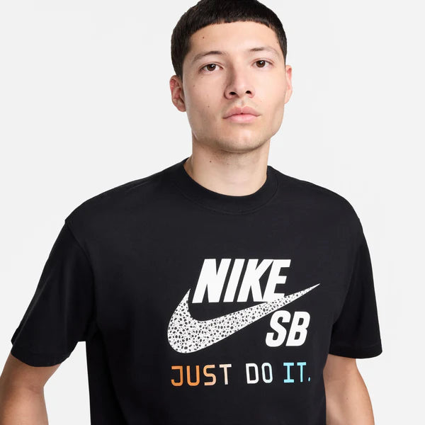 Nike SB Skate T-Shirt for Men - Black Cotton Short Sleeve Tee - Perfect for Skateboarding, Streetwear & Casual Outfits