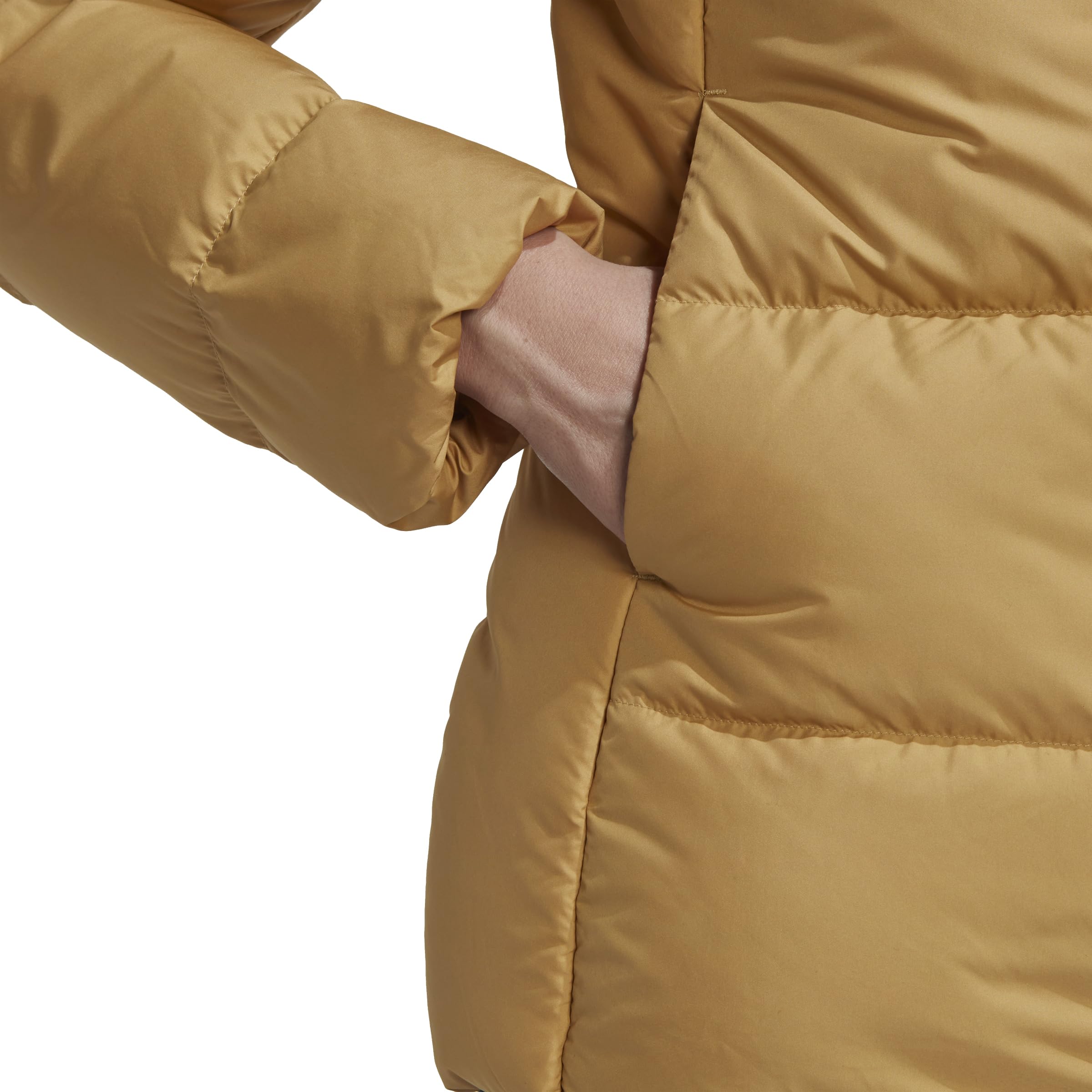 Adidas Women's Essentials Midweight Down Hooded Jacket - Warm Winter Coat for Outdoor Activities, Hiking & Casual Wear