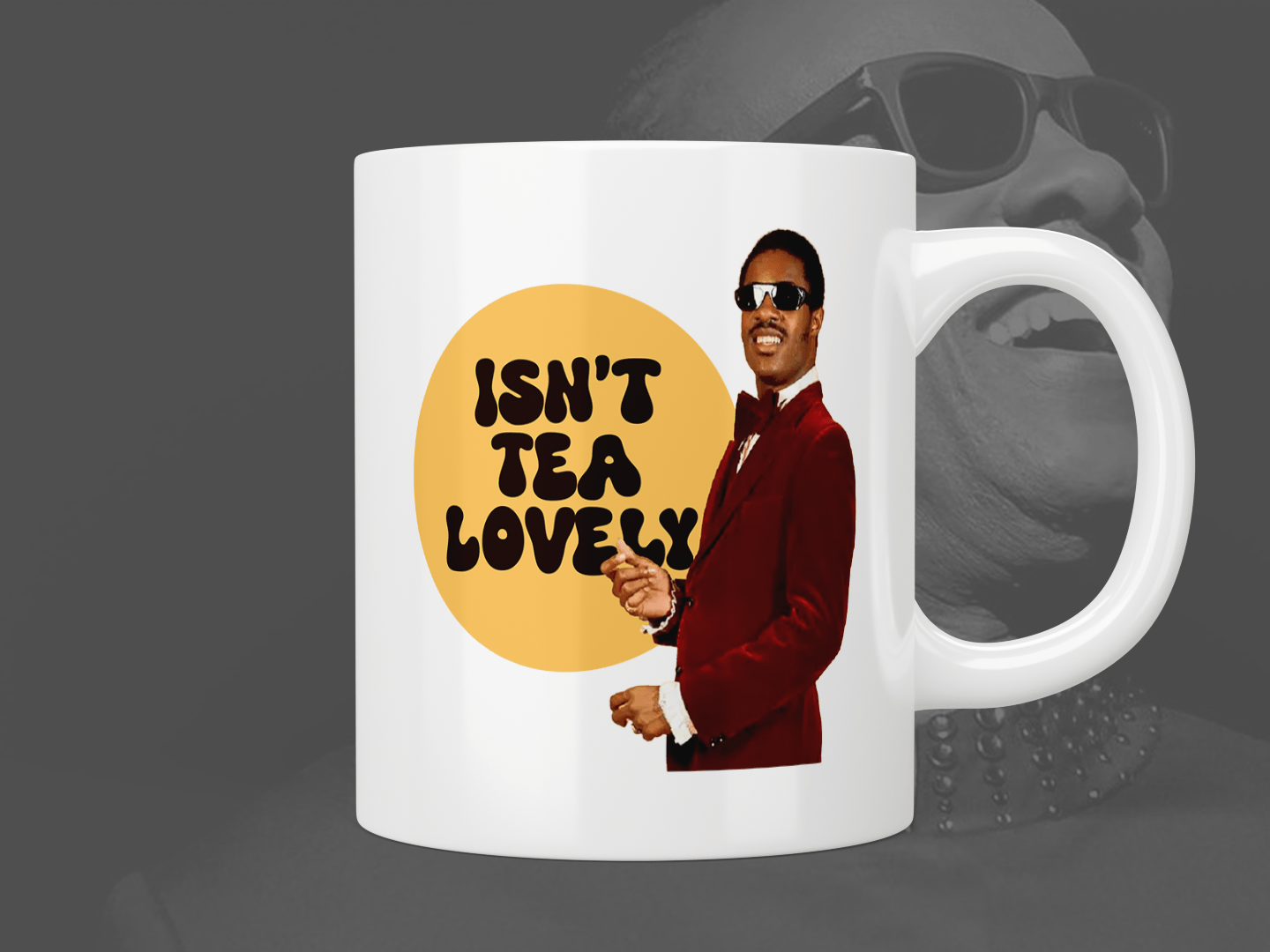 Stevie Wonder 'Isn't She Lovely' Themed Ceramic Coffee Mug - Perfect Gift for Music Lovers & Tea Drinkers - Great for Office, Home, or Gifting