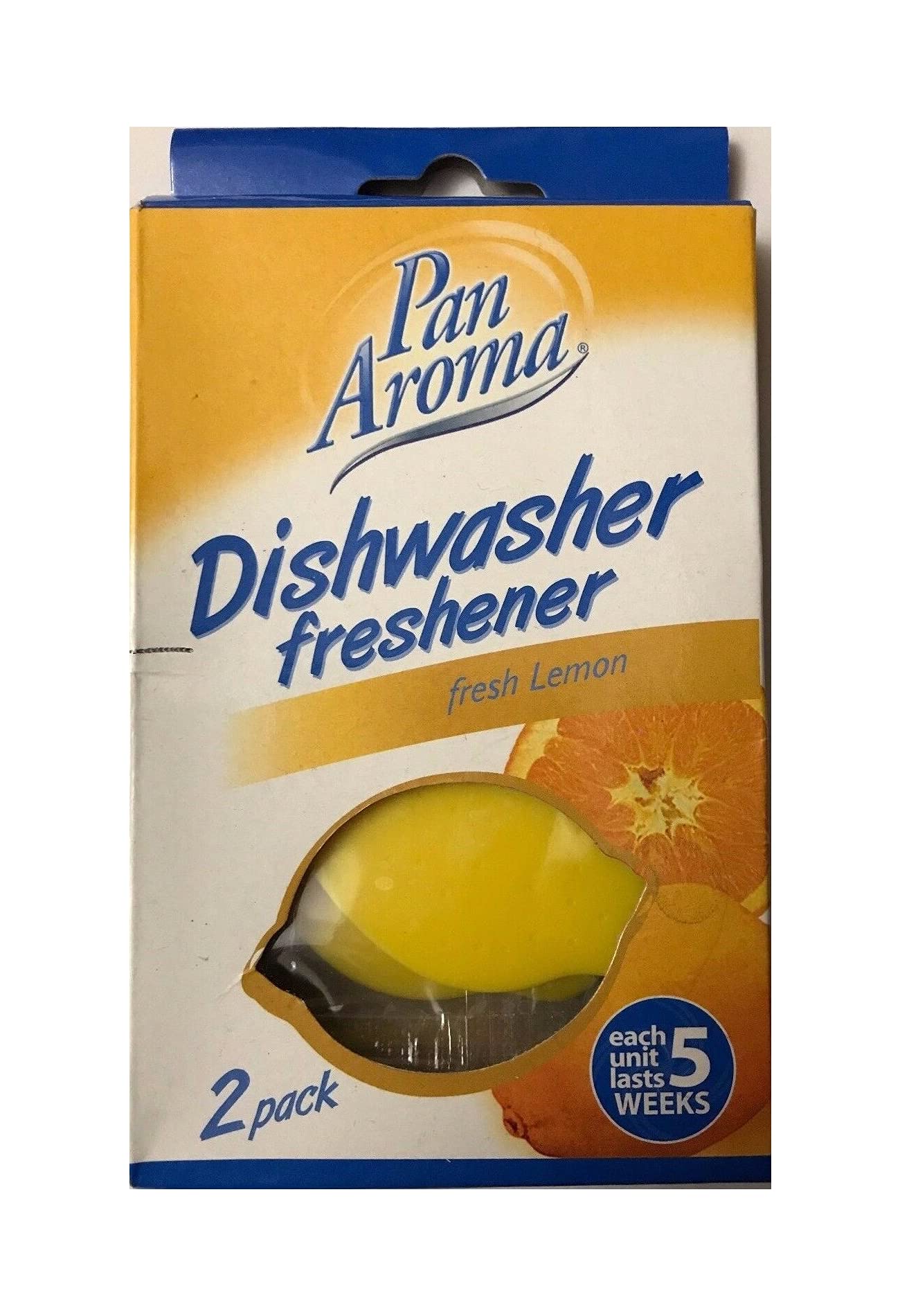 Pan Aroma - Lemon Scent Dishwasher Deodorizer, 2-Pack | Eliminate Odors & Freshen Dishes for a Cleaner Kitchen