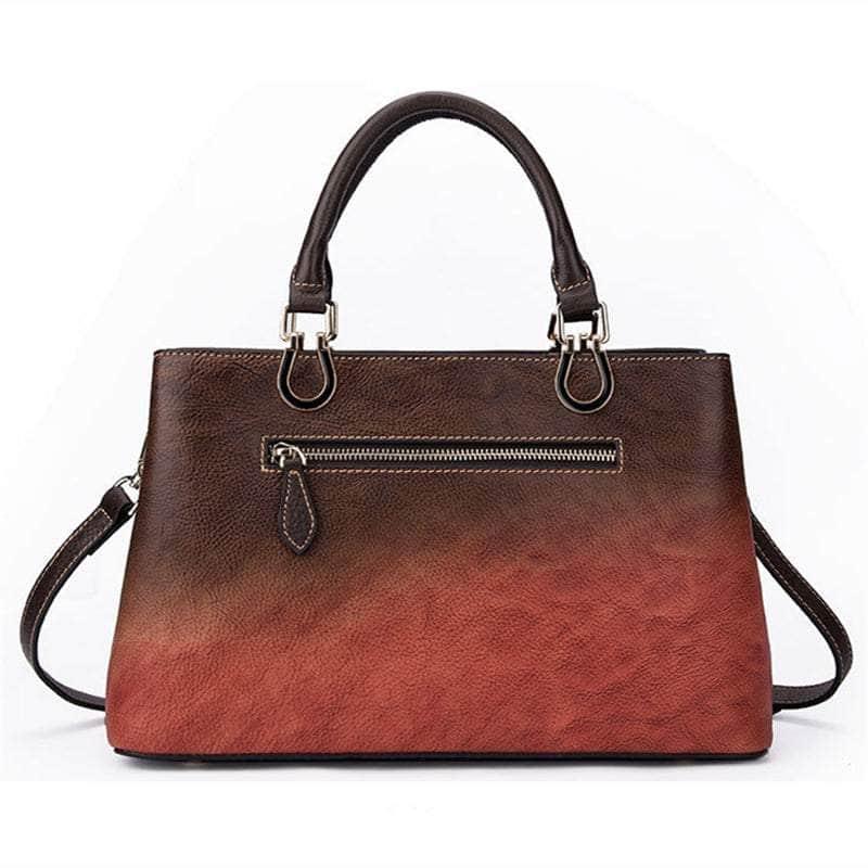 Genuine Leather Flower Pattern Handbag for Women - Stylish Crossbody Purse with Floral Design, Perfect for Daily Use, Work, and Evening Out