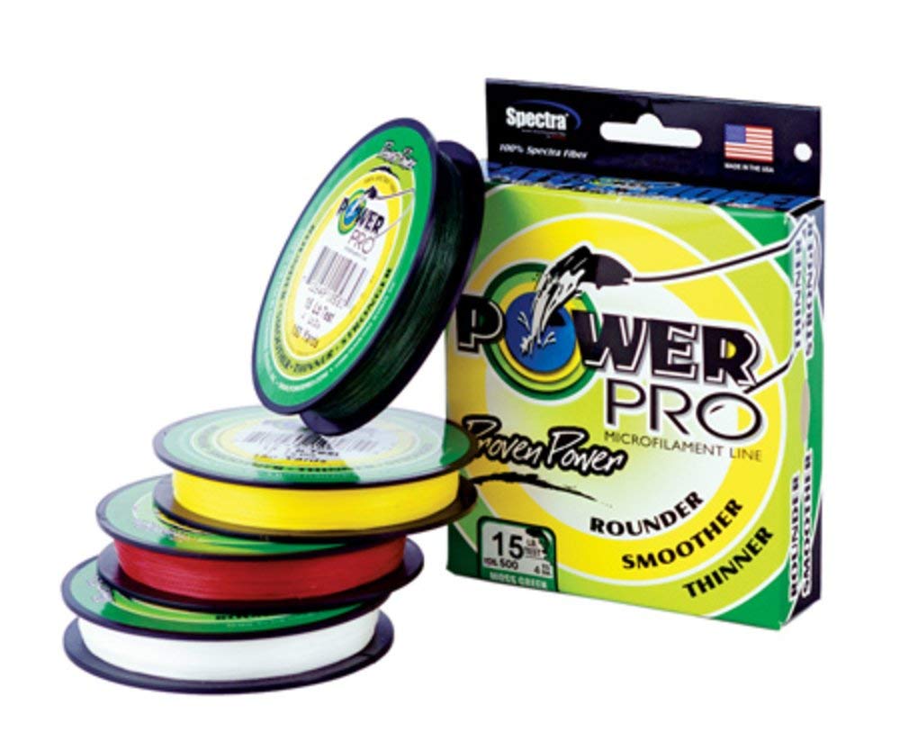 Power Pro Spectra Fiber Braided Fishing Line - High-Visibility Yellow, 1500 Yards, 65LB Test - Perfect for Saltwater, Freshwater, and Offshore Fishing