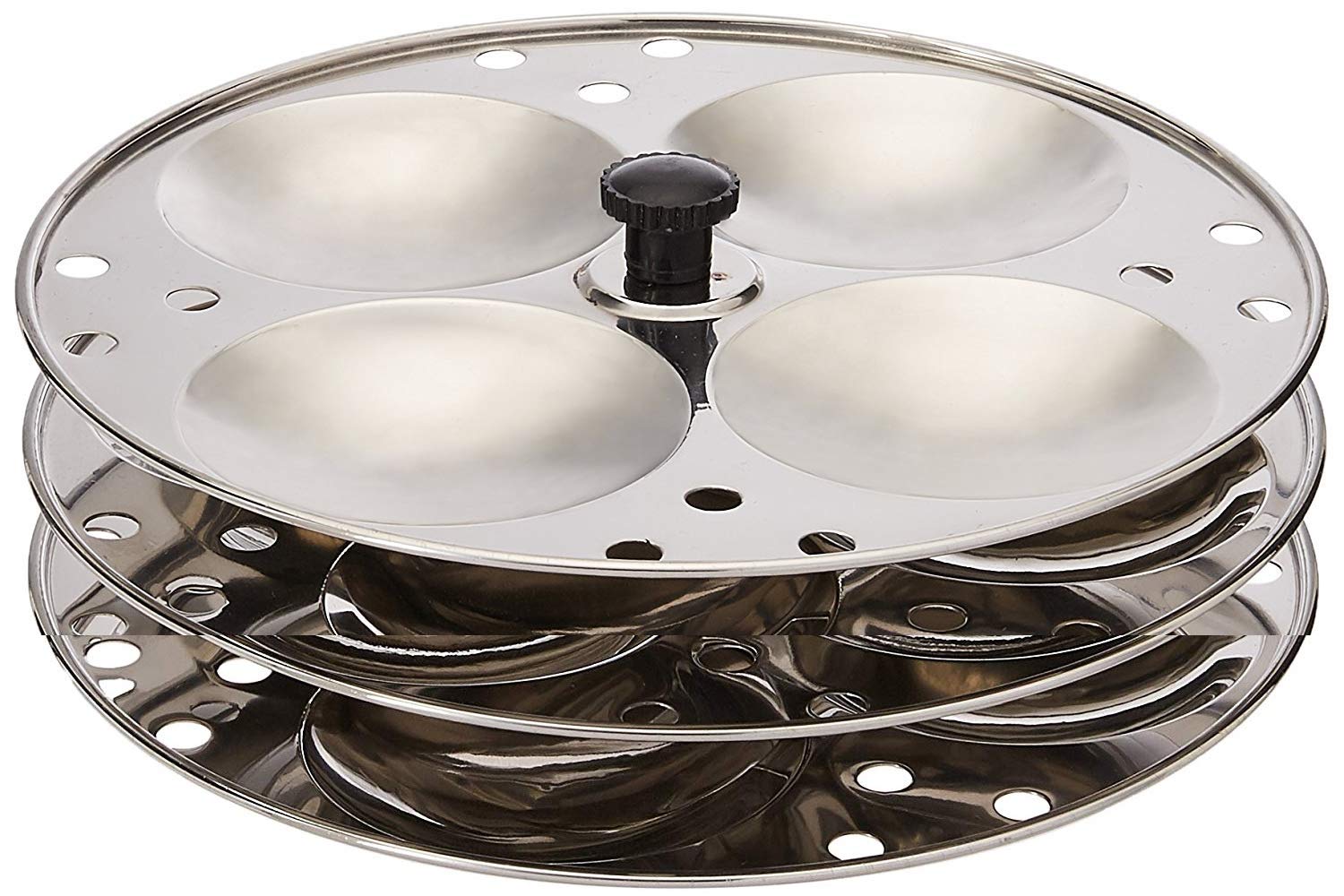 Stainless Steel Idli Steamer Stand - 3-Tier Rack for 12 Idlis, Durable & Rust-Proof - Perfect for Indian Cooking, Breakfast & Healthy Meals at Home
