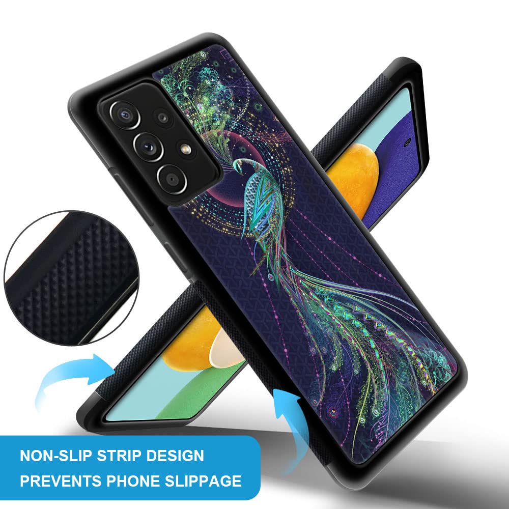 Stylish Peacock Pattern Samsung Galaxy A53 5G Case for Women - Scratch-Resistant Protective Cover for 6.5-inch Screen - Perfect for Everyday Use, Work & Travel