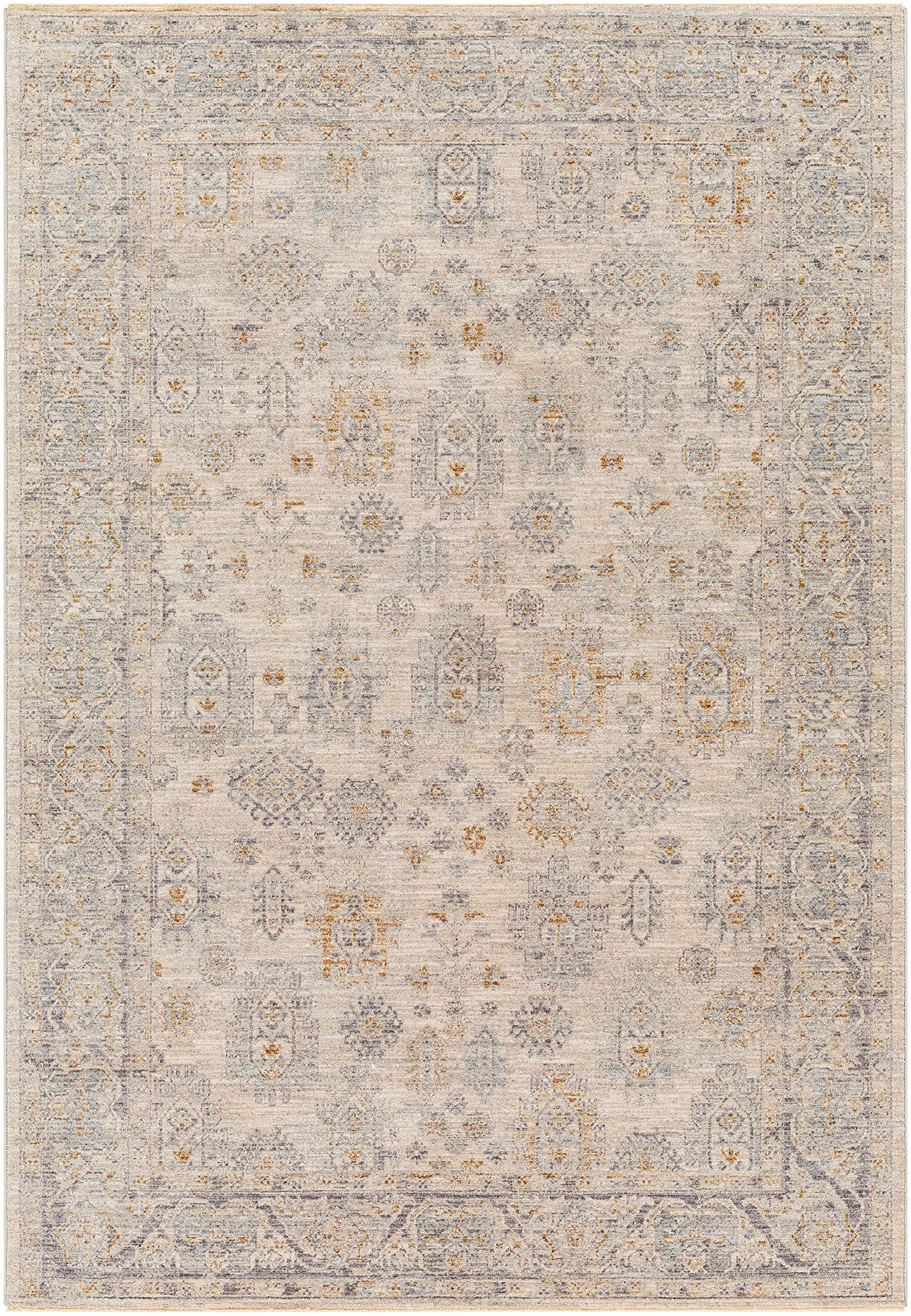 Hauteloom Fawn Living Room & Bedroom Area Rug - Soft Gray & Green Modern Rug - 7'10