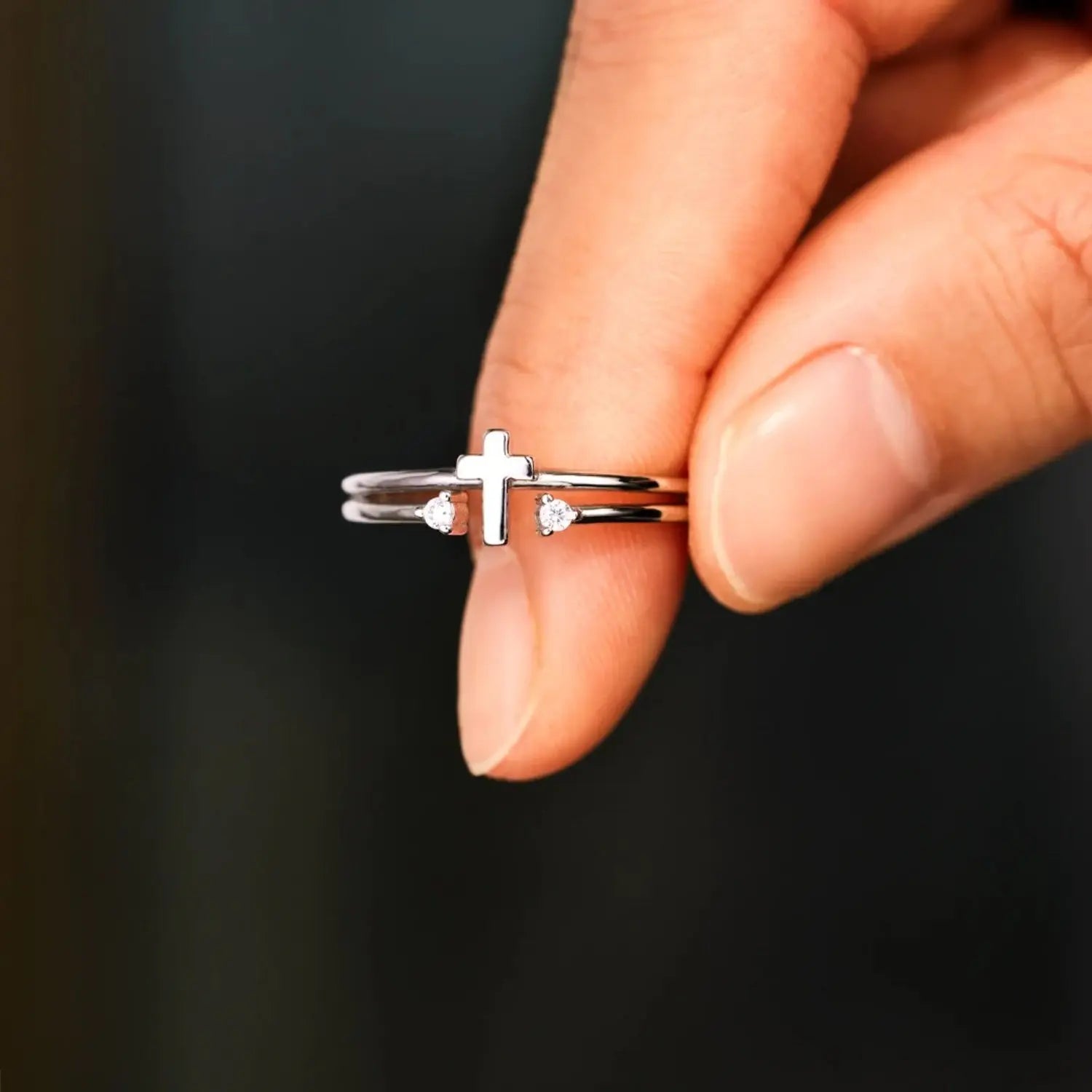 925 Sterling Silver Cross Ring for Women & Men - Elegant Religious Jewelry Gift for Baptism, Confirmation, Christmas & Everyday Wear