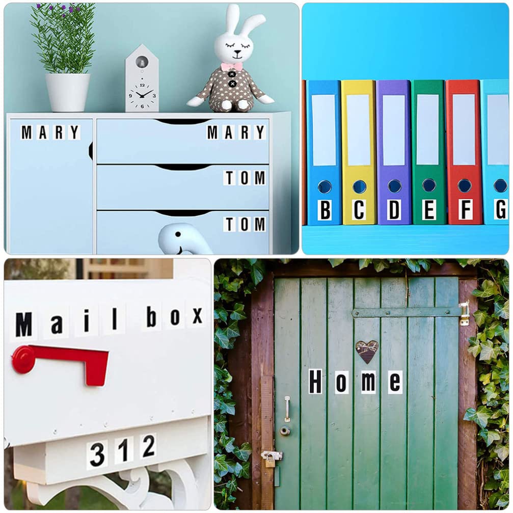 Jojofuny 10 Sheets Alphanumeric Stickers - Self-Adhesive Alphabet & Number Stickers for Bulletin Boards, Mailbox, DIY Crafts - Durable Vinyl Letter Decals for Home, Office & School Decor