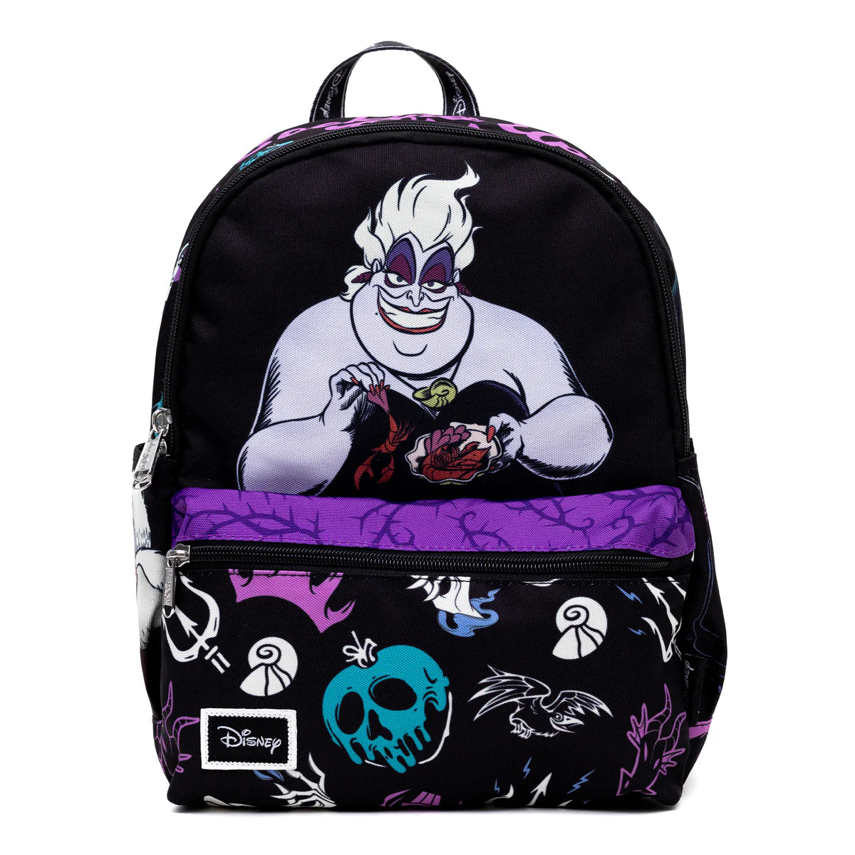 Wonda Pop Villains 13 Inch Nylon Mini Backpack for Kids - Lightweight School Bag for Boys & Girls, Perfect for Disney Theme Parks, School, Travel & Daily Use