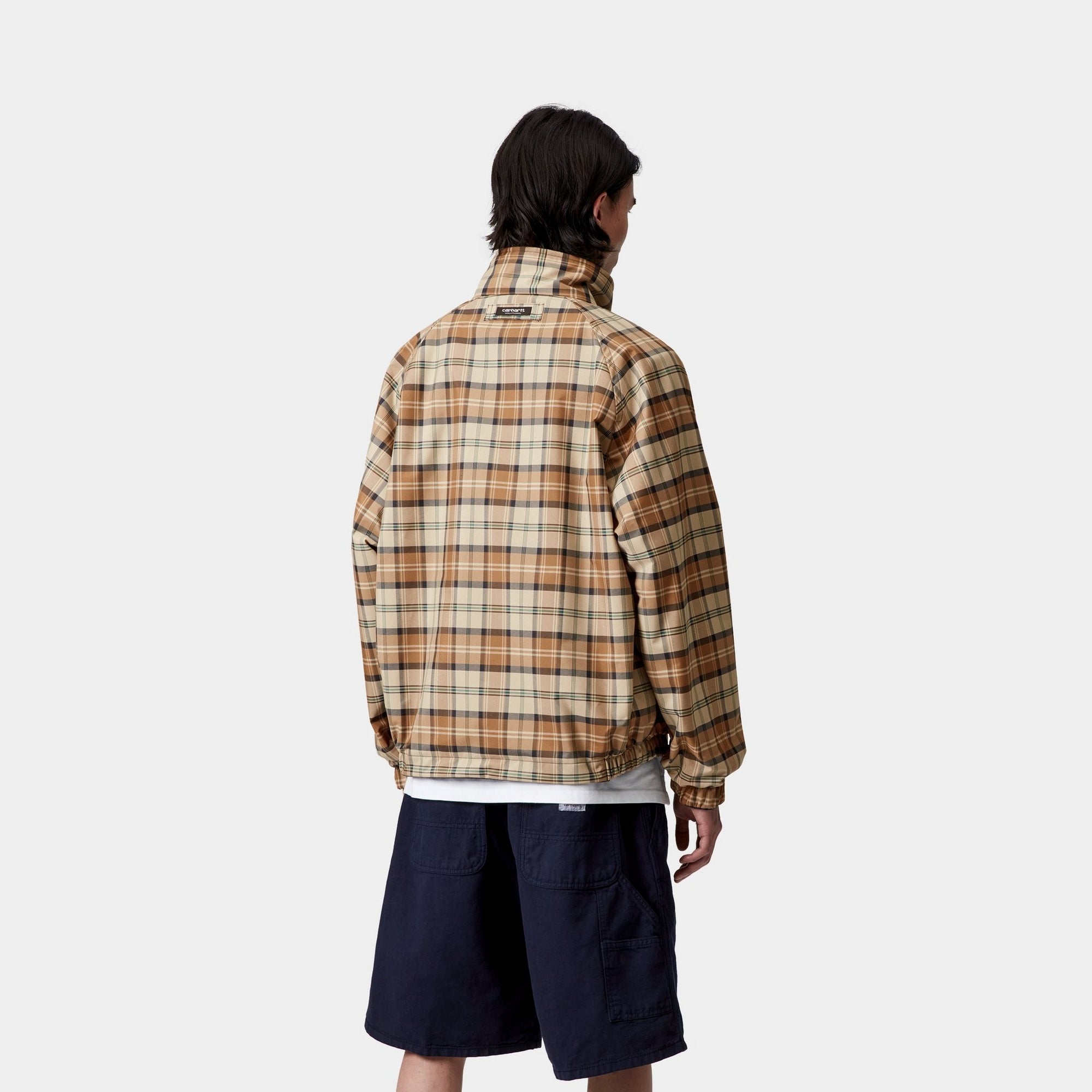 Reversible Bomber Jacket for Men & Women - Lightweight Planer Check Design in Navy & Air Force Blue | Casual Wear, Street Style, Outdoor Activities