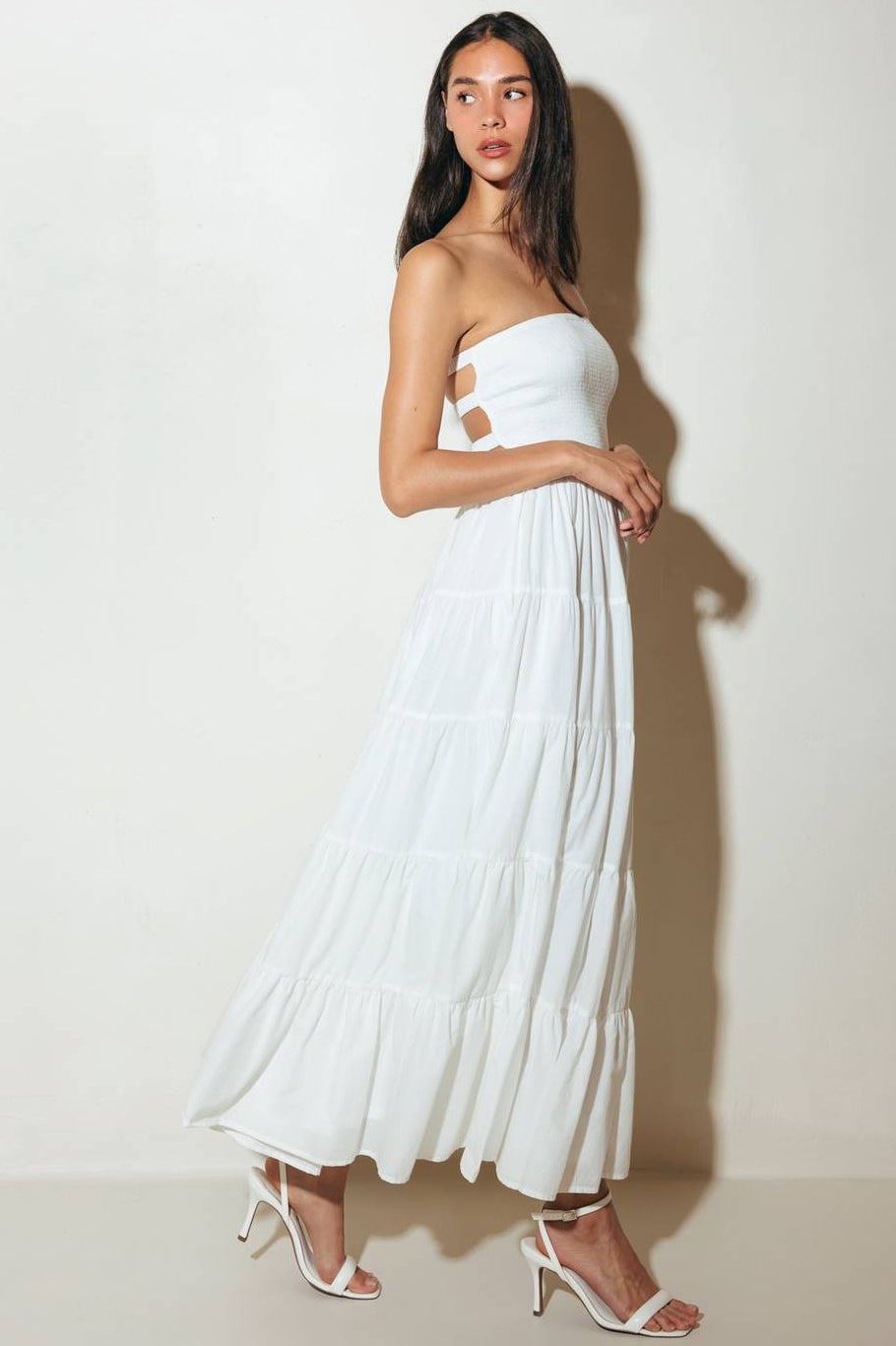 Light Breeze Open Back Midi Dress - Flowy Summer White Dress for Women | Beach Wedding, Vacation & Date Night Outfits
