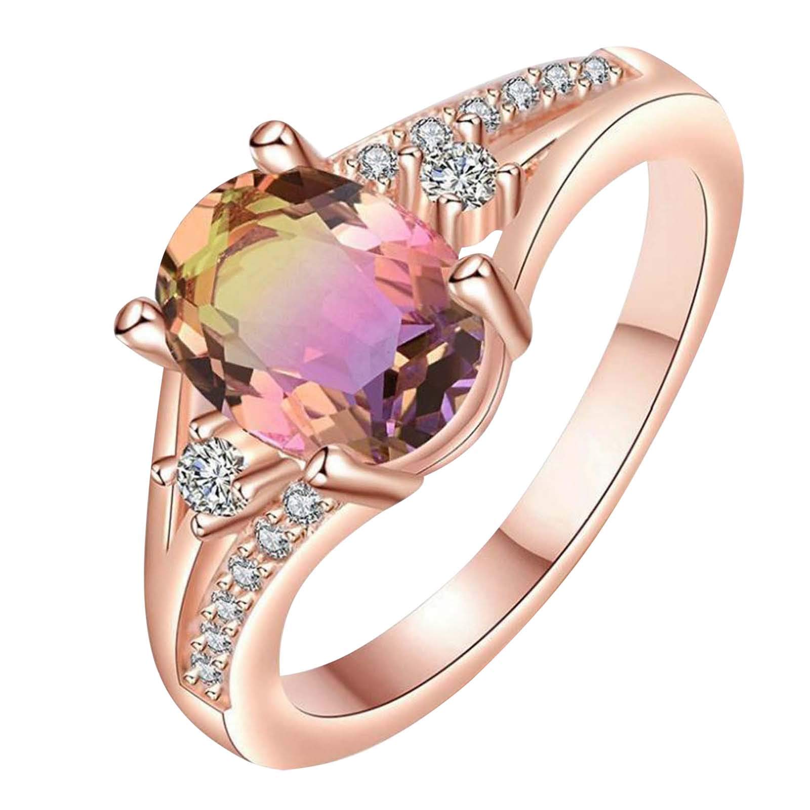 Natural Stone Bridal Wedding Engagement Rings - Unique Handmade Jewelry for Women, Size 5-11 - Perfect for Proposals, Anniversaries & Special Occasions