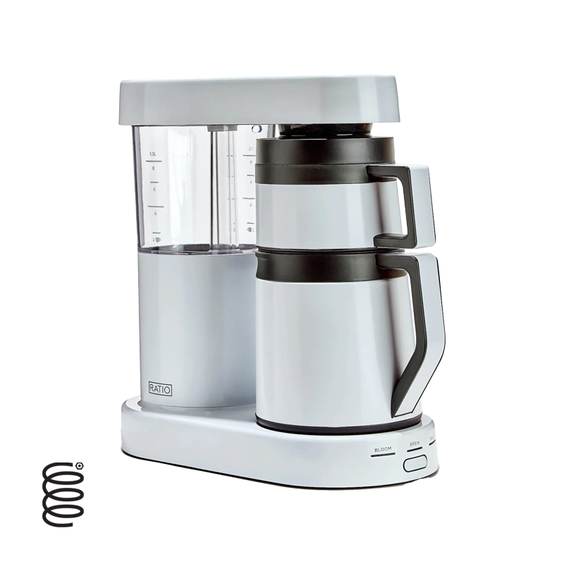 Ratio Six Coffee Brewer - Premium White Drip Coffee Maker for Home & Office | Perfect for Morning Brews & Entertaining Guests