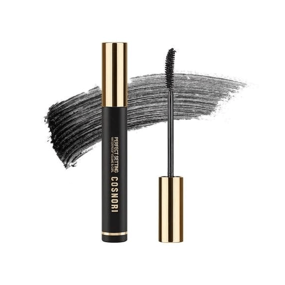 COSNORI Perfect Setting Waterproof Mascara 7ml - Long Lasting Volumizing & Lengthening Mascara for All-Day Wear - Ideal for Swimming, Workouts, and Special Occasions