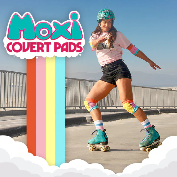 Triple 8 x Moxi Roller Skates with Covert Elbow Pads - Protective Gear for Women's Outdoor & Indoor Skating, Rink, Park & Street Use