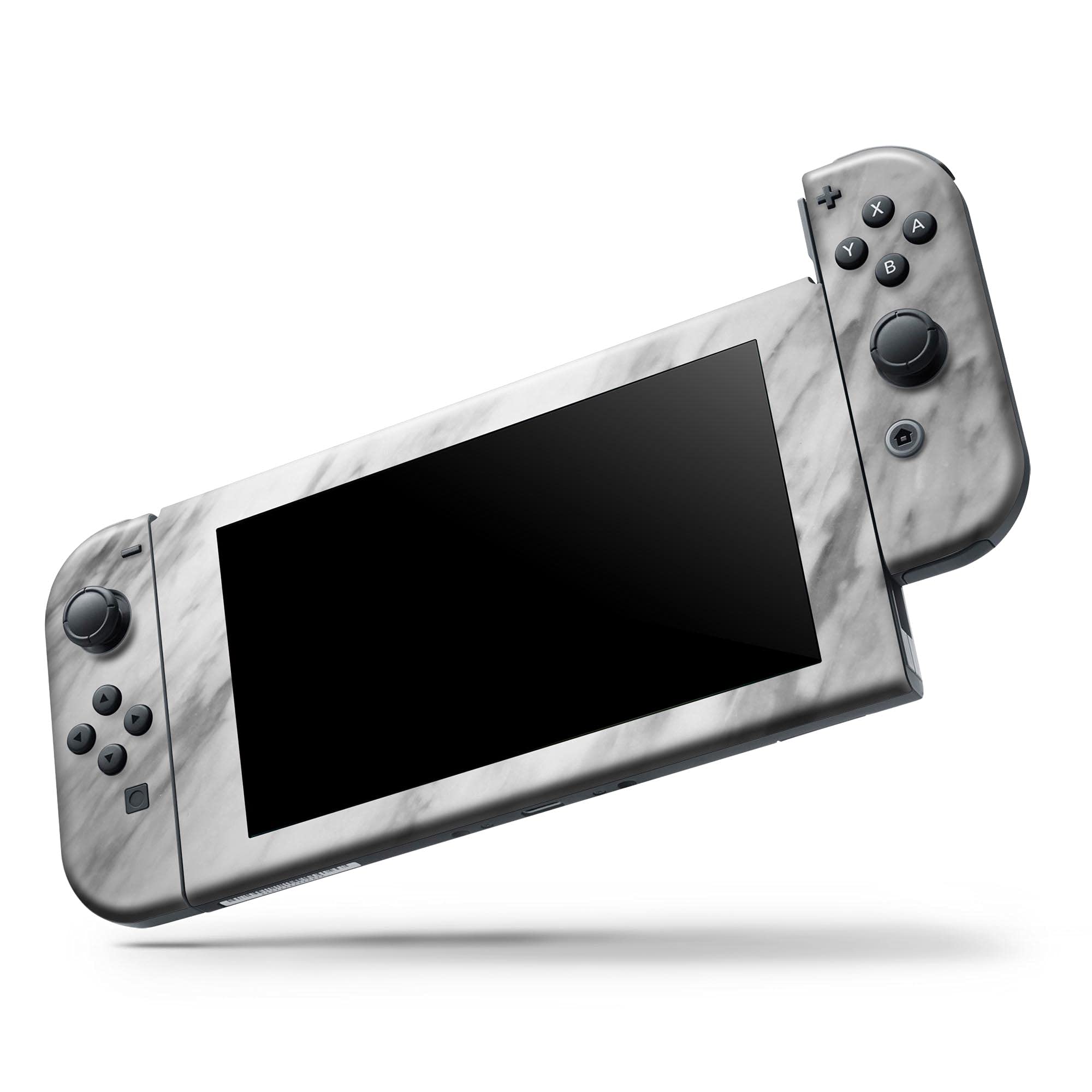 Nintendo Switch Console Bundle Compatible Skin Decal - Scratch-Resistant Removable Vinyl Wrap Cover - Slate Marble Design V10 - Perfect for Gaming Protection & Customization