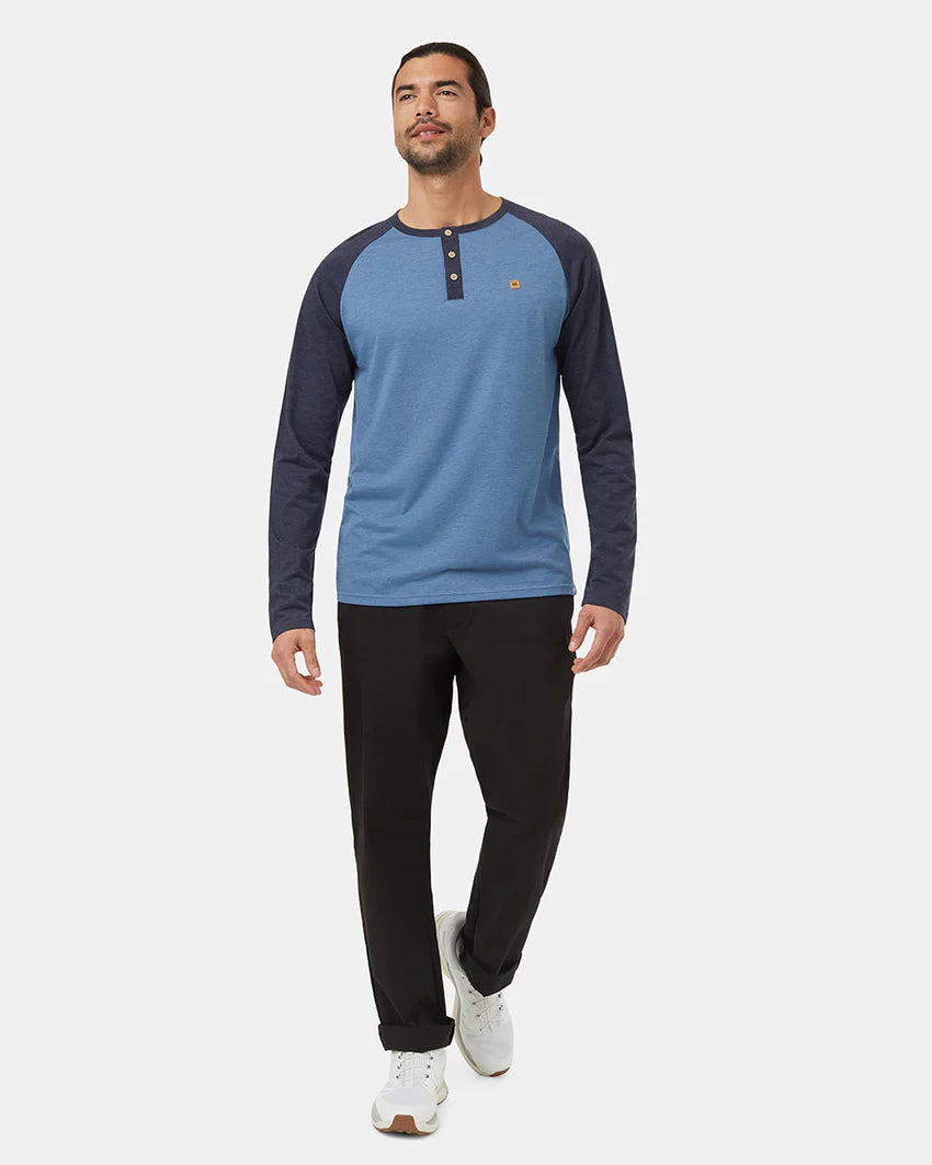 Classic Men's Henley Long Sleeve Shirt - Comfortable Cotton Casual Wear for Everyday & Outdoor Activities