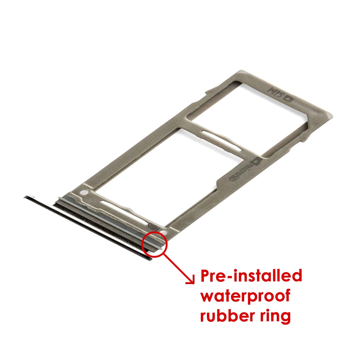SIM Card Tray Holder Slot Replacement for Samsung Galaxy S10 & S10+ Plus - Black Waterproof Rubber Ring with Eject Pin (Single SIM Version) | Durable Repair Part for Travel & Everyday Use