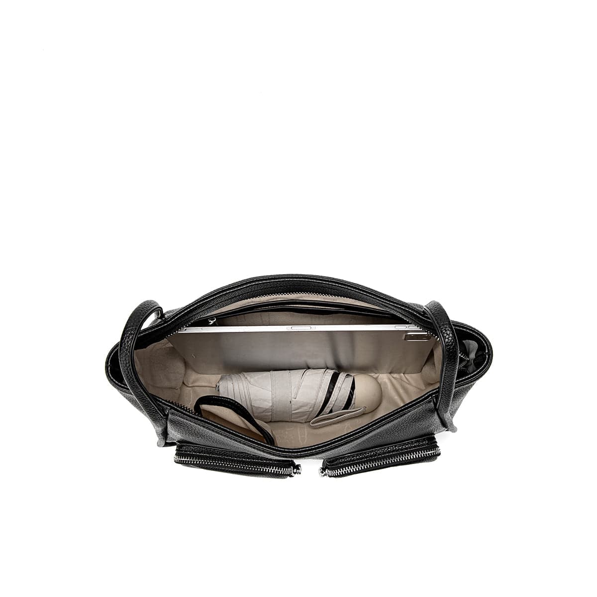 Cathy Vegan Leather Tote Bag for Women - Black Pebbled Texture - Stylish & Durable Handbag for Work, Travel & Everyday Use
