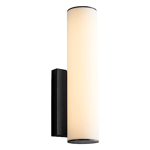 Fugit Collection Black LED Wall Sconce - Modern Transitional Lighting Fixture for Bedroom, Hallway & Living Room Decor