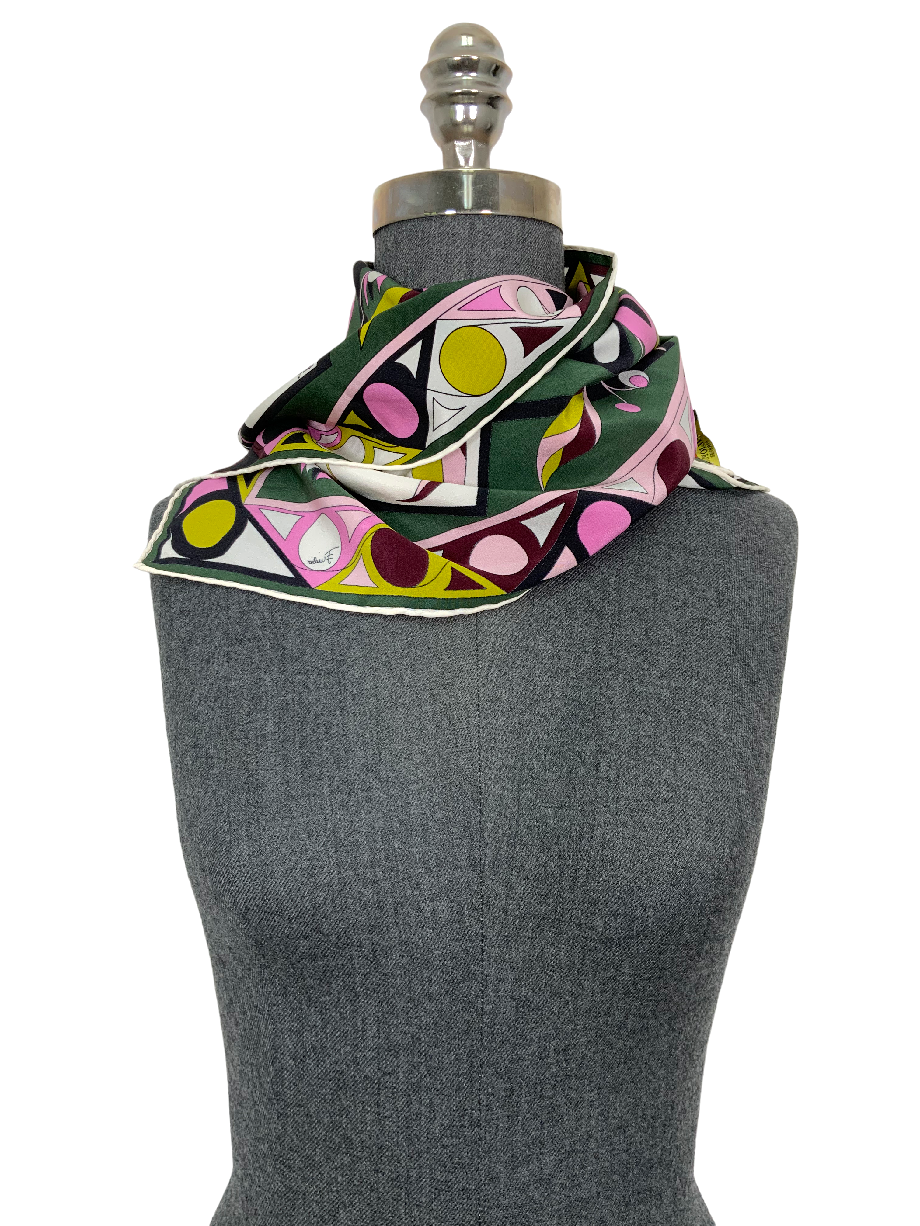Emilio Pucci Geometric Print Silk Scarf - Luxury Fashion Accessory for Women, Elegant Oblong Shawl for Parties, Weddings & Special Occasions