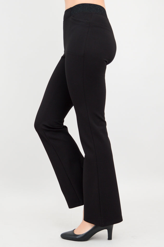 High Waisted Modal Stretch Pants for Women - Soft & Comfortable Tall Black Dress Pants - Perfect for Office Work, Business Casual & Everyday Wear