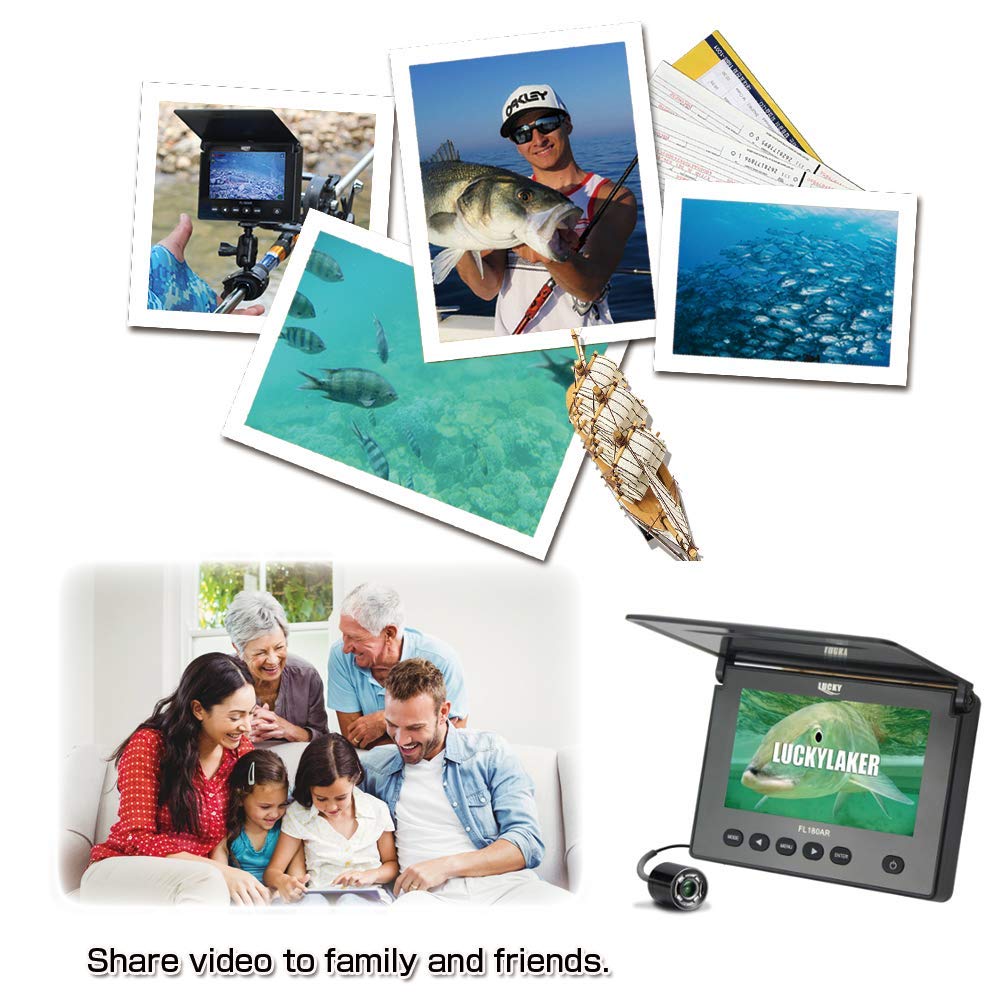 LUCKYLAKER Portable Underwater Fishing Camera with DVR - High Resolution Fish Finder for Ice Fishing, Kayak & Boat | Perfect for Freshwater, Saltwater & Night Fishing Adventures