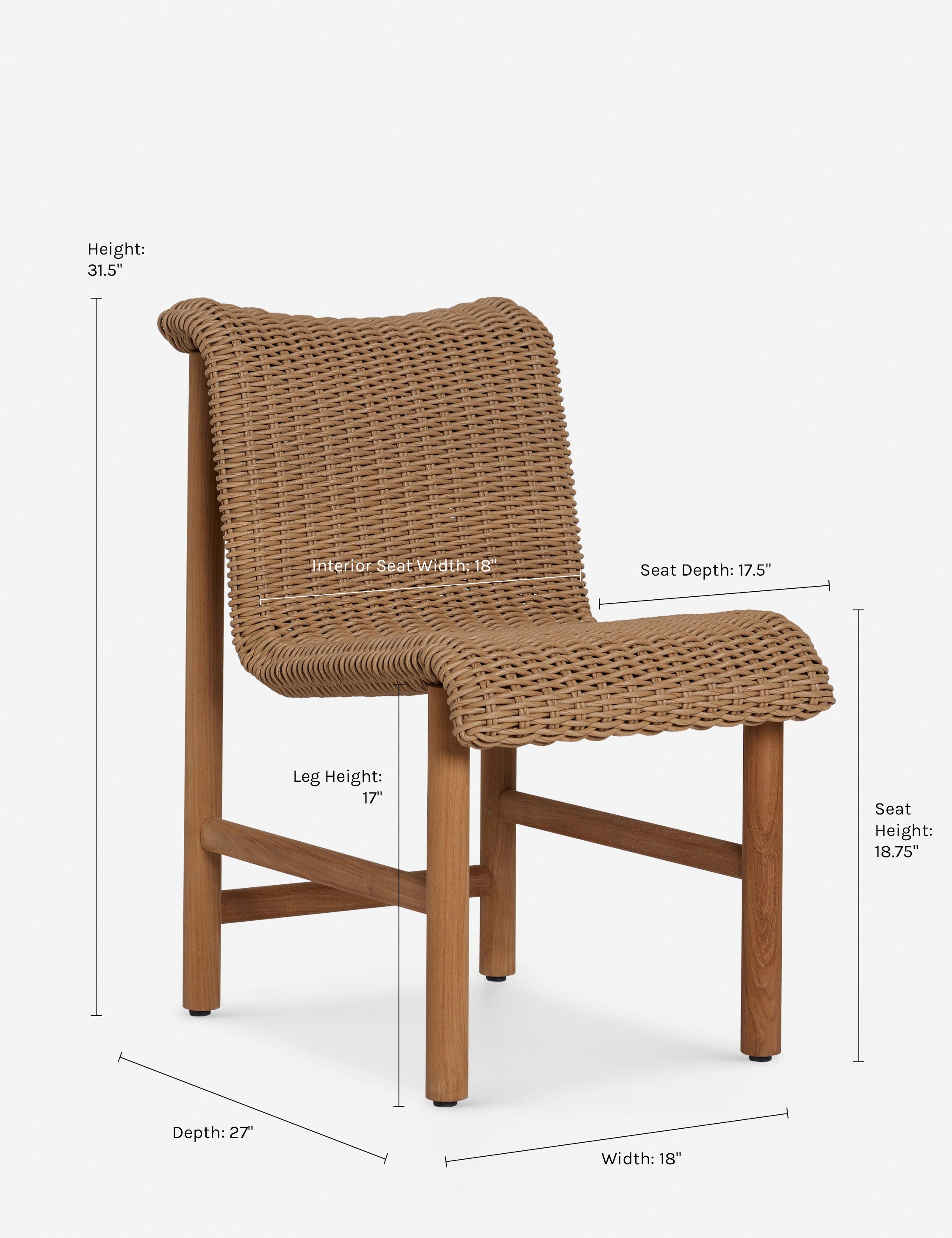 Gally Indoor Outdoor Dining Chairs - Weather-Resistant Patio Chairs for Backyard, Garden, Restaurant & Cafe - Comfortable Stackable Dining Chairs for Home & Commercial Use