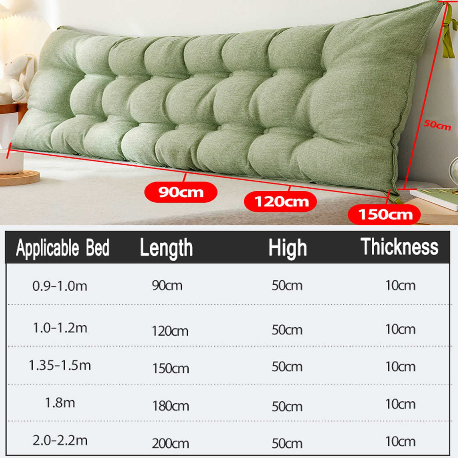 Large Adult Headboard Reading Pillow - Back Support Cushion for Sitting Up in Bed, Linen Lounge Bedrest with Body Positioning - Perfect for Reading, Watching TV, and Relaxing in Bed