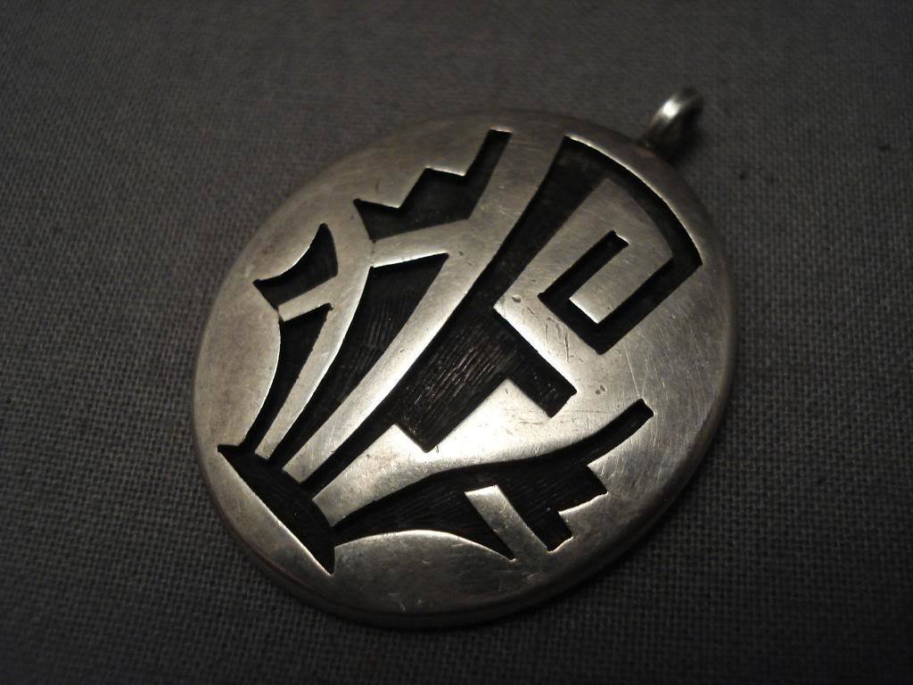 Vintage Hopi Wil Saufkie Native American Silver Jewelry Pendant - Authentic Handmade Tribal Necklace for Boho Fashion & Spiritual Gifts