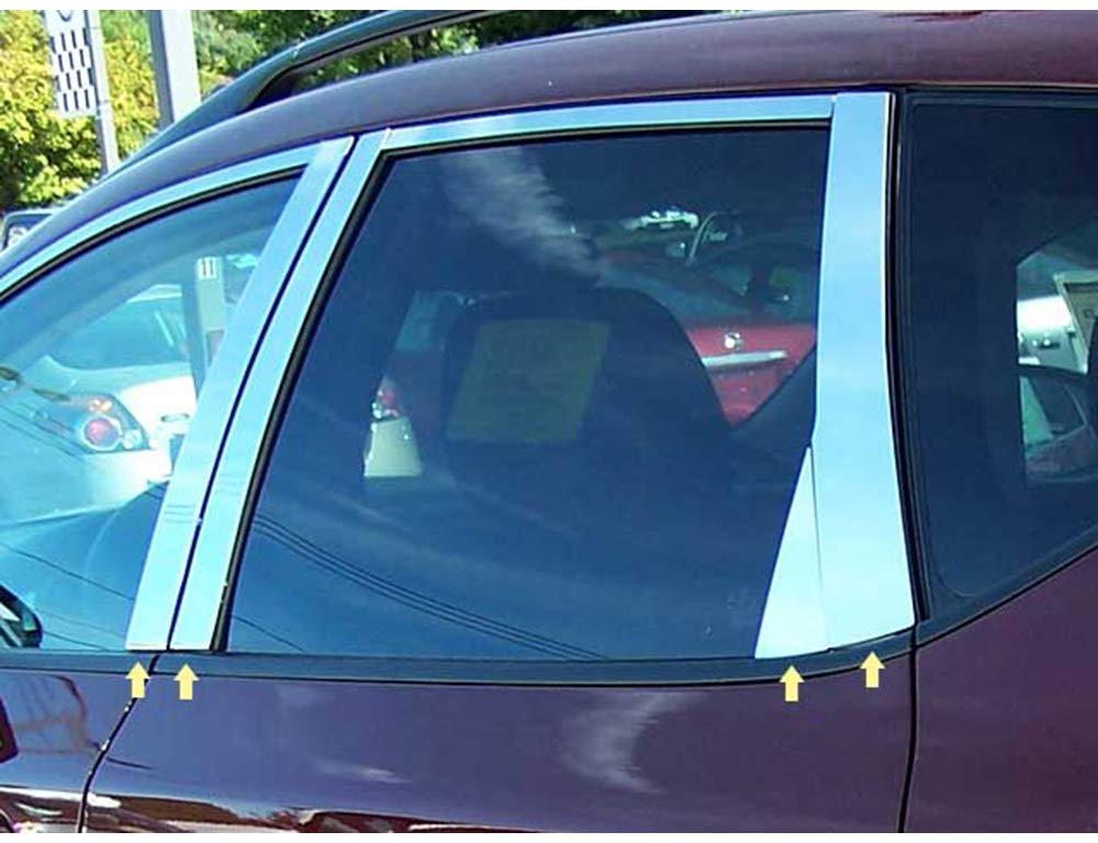 2009-2014 Nissan Murano Stainless Steel Pillar Post Trim Kit - 8-Piece Set with Triangle Cover (PP29592) | Exterior Car Accessories for Style & Protection