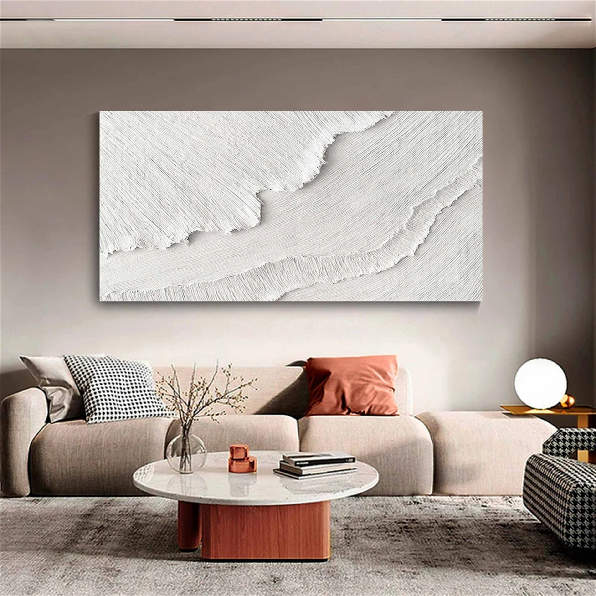 Ocean and Sky Painting #OS 098 - Handmade Canvas Wall Art for Home & Office Decor - Perfect for Living Room, Bedroom, or Office Wall Decoration