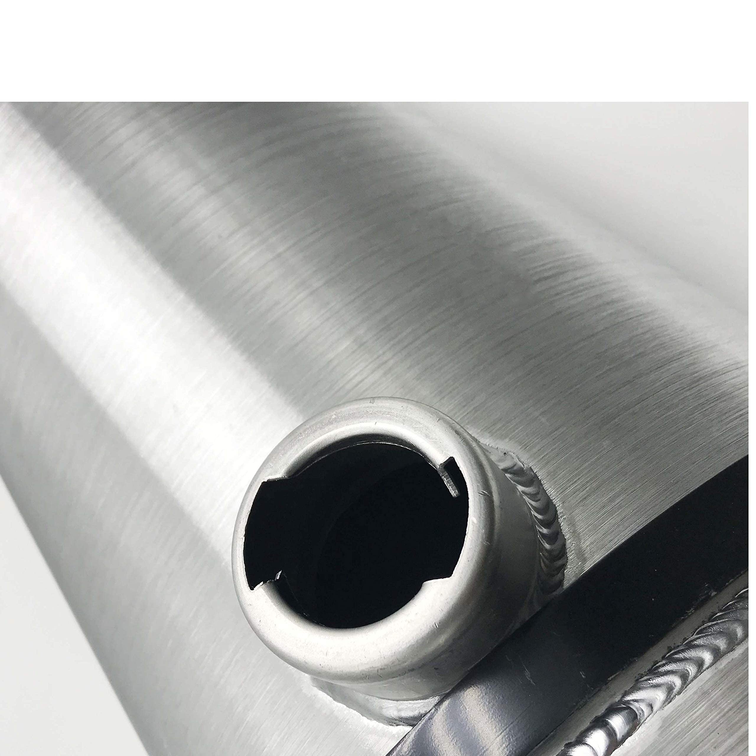 JSD AUTO PARTS 10x40 Inch 13.2 Gallon Aluminum Round Gas Tank - Fuel Tank with End Fill & 3/8 NPT Outlet for Motorcycles, ATVs, Boats, and Small Engine Applications