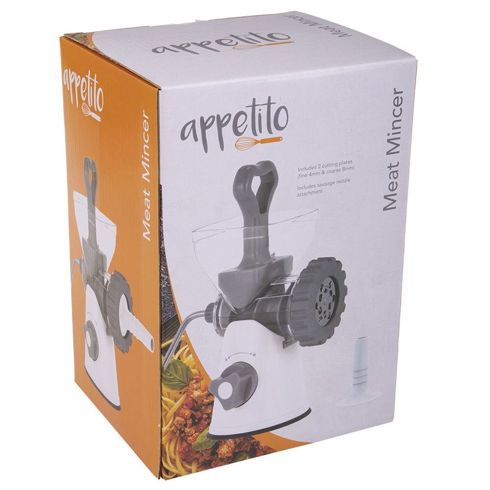 Premium Appetito Electric Meat Grinder - Heavy Duty Stainless Steel Mincer for Ground Beef, Sausage & Homemade Burgers - Perfect for Kitchen, BBQ & Food Prep