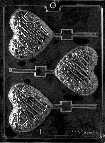 Cybrtrayd Lattice Heart Chocolate Mold with Floral Design - Perfect for Valentine's Day Candy Making, DIY Treats & Romantic Gifts
