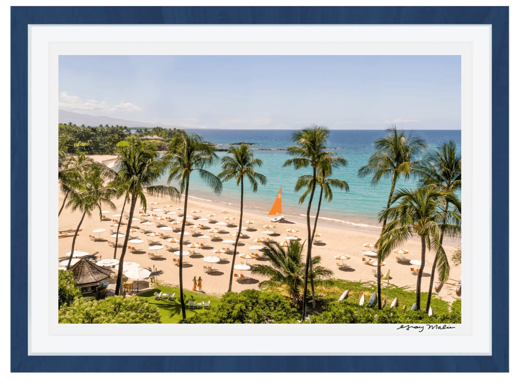Gray Malin Mauna Kea Beach Vista Print - Tropical Wall Art Decor for Home, Office & Beach House