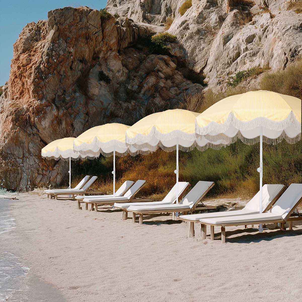 6FT Outdoor Beach Umbrella with Tilt Function & Sand Anchor - UV Protection Sun Shade for Pool, Patio, Backyard & Picnic | TheLAShop