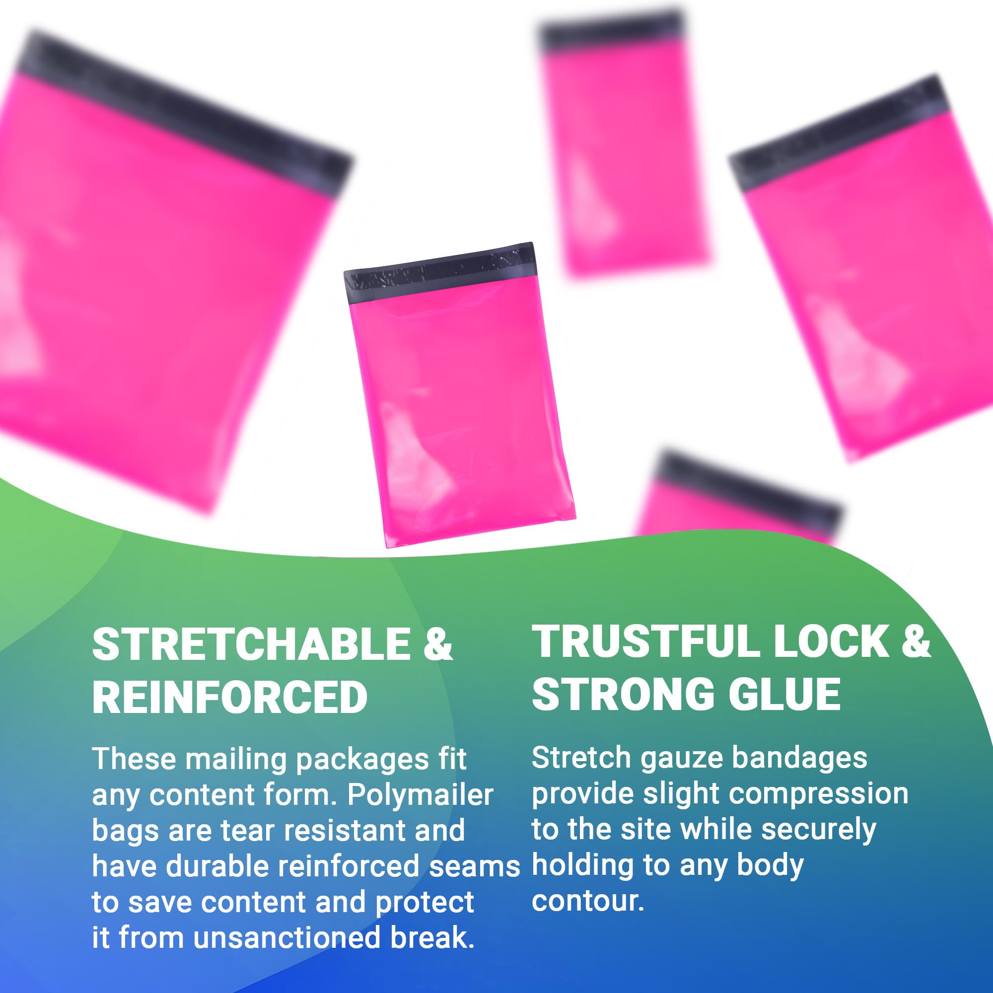 Hot Pink Poly Mailers 7.5 x 10.5 Inches - 1000 Pack Self-Seal Poly Shipping Bags for Clothing | Waterproof Stretchable Mailing Envelopes | Perfect for Ecommerce, Online Stores & Small Business Shipping