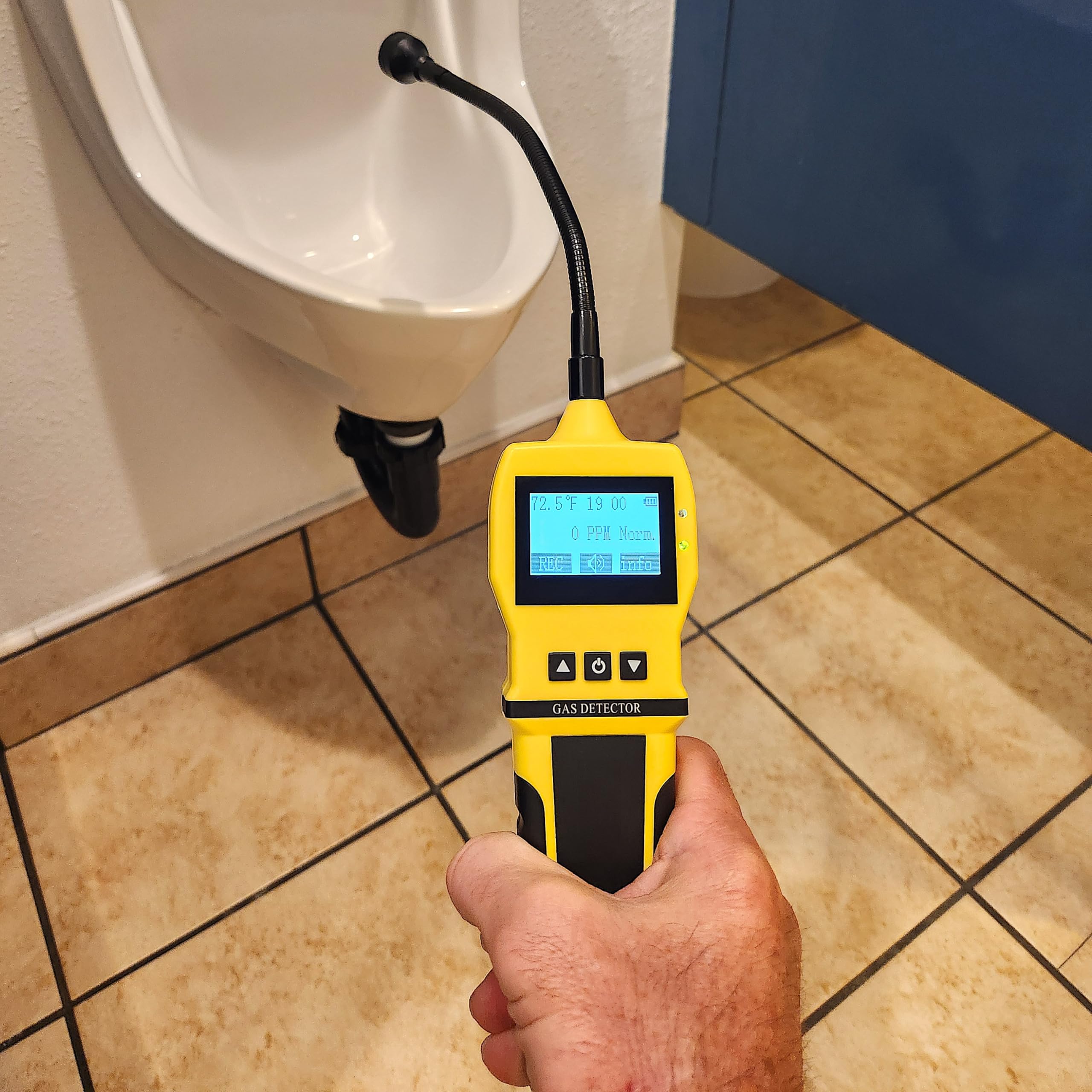 Forensic Sewer Gas Leak Detector 0-10,000ppm with 1ppm Resolution | Waterproof, Dustproof & Explosion Proof | Rechargeable Li-Ion Battery | Detects Natural Gas, Methane, Ammonia, Hydrogen Sulfide | Ideal for Plumbing, Industrial Safety & Home Inspection