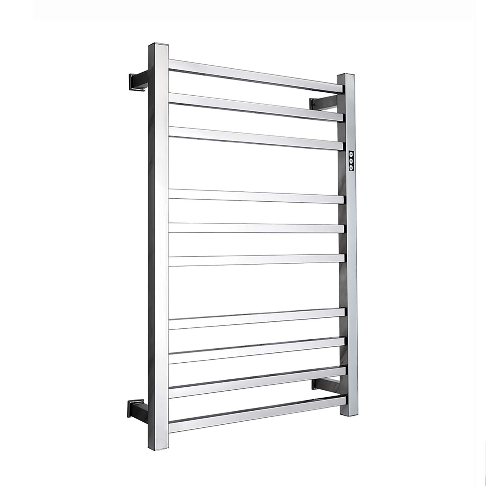 Premium Electric Towel Warmer - 10-Bar 304 Stainless Steel Heated Towel Rack with Timer, Waterproof & Wall Mounted (78x50x12cm) for Bathroom, Spa, or Luxury Home Use - Fast Warming & Energy Efficient Plug-in Design