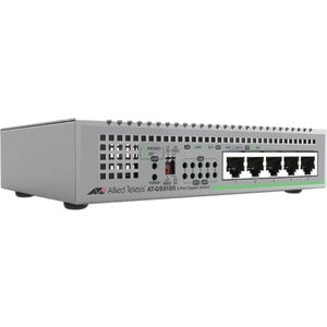 Allied Telesis CentreCOM GS910/5 5-Port Ethernet Switch | Layer 2 Managed | 3.10W Low Power | Wall Mount & Desktop | Ideal for Home Office & Small Business Networks