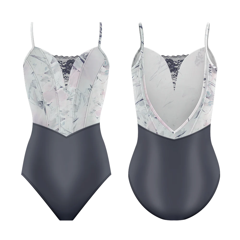 Demi Antoinette Willow Slate Ballet Leotard for Women - Elegant Dancewear for Ballet, Jazz & Contemporary Performance